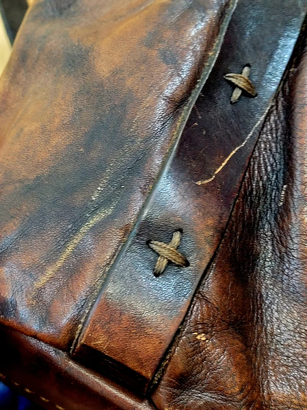 Campomaggi Italian Distressed Cognac Leather Cinch Top Mini Bucket Bag